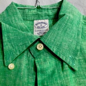 Gorgeous NWOT green 100% linen button down